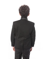 Elie Balleh Toddler Black Slim Fit Honeycomb Blazer