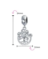 Bling Jewelry Family Dreamer Tree of Life Dangle Charm Bead Sterling Silver for Bracelet