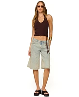 Edikted Women's Kez Belted Knit Halter Top