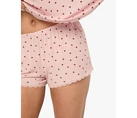 WeWoreWhat Women's Lace Trim Sleep Shorts