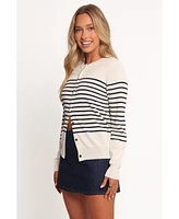 Petal and Pup Women's Gavi Button Front Striped Cardigan