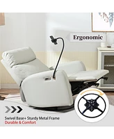270° Power Swivel Recliner with Usb Ports for Nursery & Living Room
