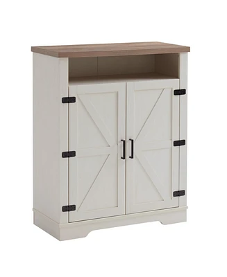 6-Tier Farmhouse Shoe Cabinet with Adjustable Shelf