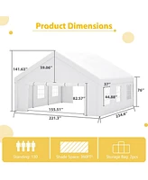 20x20FT Party Tent Heavy Duty, Large Wedding Event Shelters with 2 Storage Bags & Removable Sidewalls, Outdoor Canopy Gazebo Commercial Tents for Part