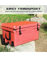 White outdoor Camping Picnic Fishing portable cooler 65QT Portable Insulated Cooler Box