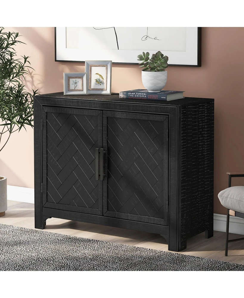 40" Modern Cabinets: Unique Doors & Adjustable Shelves