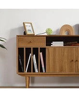 Modern 3D Edge Turntable Cabinet: Stylish Storage Solution for Music Enthusiasts