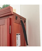 72" Corner Pantry Storage Cabinet: 4-Tier, 8 Doors, Adjustable Shelves