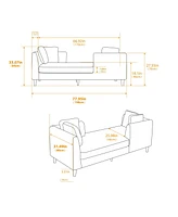 Modern Chaise Lounge Sofa with Pillows