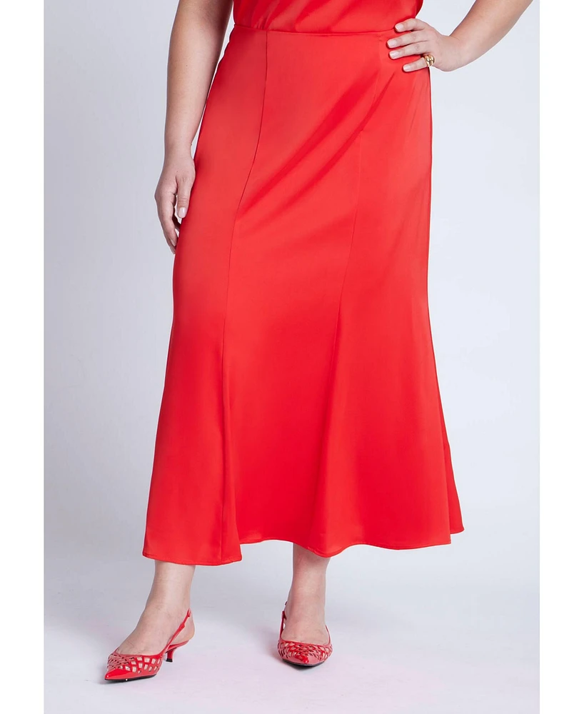 Eloquii Plus Maxi Satin Skirt