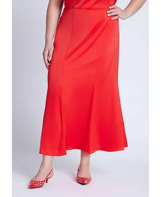 Eloquii Plus Maxi Satin Skirt