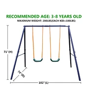 Two Station Swing Set for Children