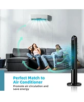 42 Inch 80 Degree Tower Fan with Smart Display Panel and Remote Control