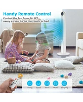 42 Inch 80 Degree Tower Fan with Smart Display Panel and Remote Control