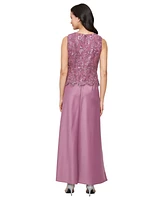 Alex Evenings Petite Stretch Tulle 3/4-Sleeve Jacket Dress
