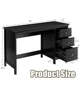 3-Drawer Home Office Study Computer Desk with Spacious Desktop