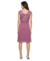 Alex Evenings Petite Stretch Tulle A-Line Dress