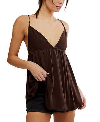 Free People Women's Trixie V-Neck Sleeveless Tunic Top