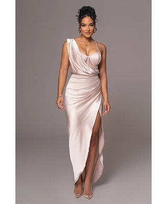 Jluxlabel Women's Anastacia Drape Maxi Dress