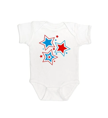 Sweet Wink Baby Girls Patriotic Star Short Sleeve Bodysuit