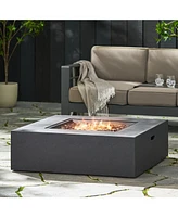 Modern Concrete Propane Fire Pit - 50,000 Btu
