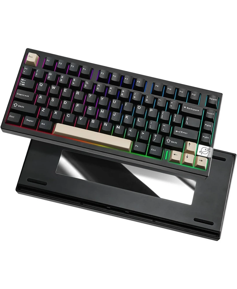 Yunzii AL75 Pro 75% Wireless Mechanical Gaming Keyboard,Full Aluminum Cnc,Bt/2.4G/Wired,Pbt Keycaps,Gasket Mounted Hot Swap,Custom Rgb Backlight