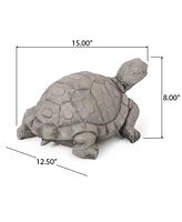 Charming Turtle Garden Statue - Concrete, Weather-Resistant