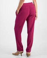 Kasper Press-Pleat Fly-Front Pants, Regular & Petite Sizes