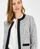Kasper Women's Tweed Framed Jacket, Regular & Petite