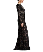 Tadashi Shoji Women's Beloit Ribbon Embroidered Gown