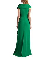 Tadashi Shoji Women's Talise Waterfall Flounce Gown