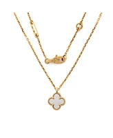Pre-Owned Van Cleef & Arpels Sweet Alhambra Pendant Necklace 18K Gold and Mother of Pearl