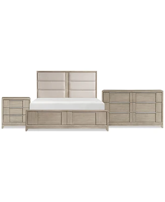 Kaci 3-Pc. Set (California King Storage Bed, Dresser & Nightstand)