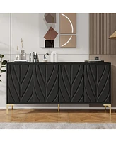 Modern Black Sideboard Buffet Cabinet - 60"