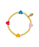 Zomi Gems Girls Rainbow Hearts Stretchy Bead Bracelets