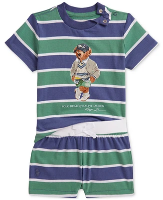 Polo Ralph Lauren Baby Boys Bear Tee & Shorts Set