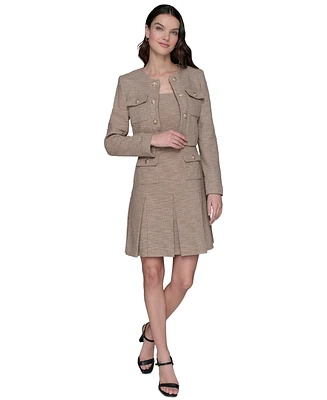 Karl Lagerfeld Paris Women's Knit Tweed Jacket