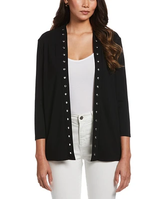 Rafaella Petite Cardigan Crew Neck Sweater