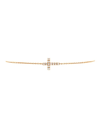 Pre-Owned Cartier Symbols Cross Bracelet 18K Rose Gold with Diamonds