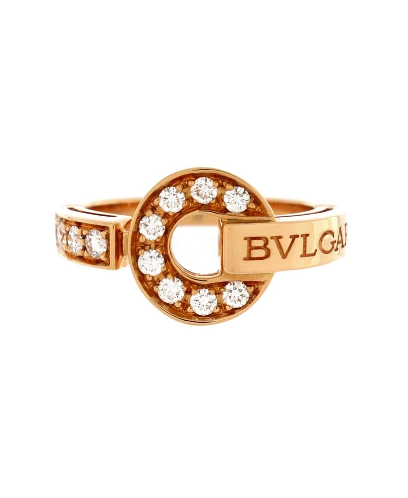 Pre-Owned Bvlgari Bvlgari Bvlgari Ring 18K Rose Gold and Diamonds