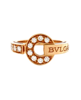 Pre-Owned Bvlgari Bvlgari Bvlgari Ring 18K Rose Gold and Diamonds