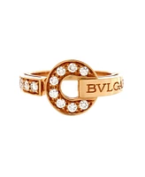 Pre-Owned Bvlgari Bvlgari Bvlgari Ring 18K Rose Gold and Diamonds