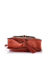 Pre-Owned Chloe Medium Marcie Satchel Whipstitch Studded Suede