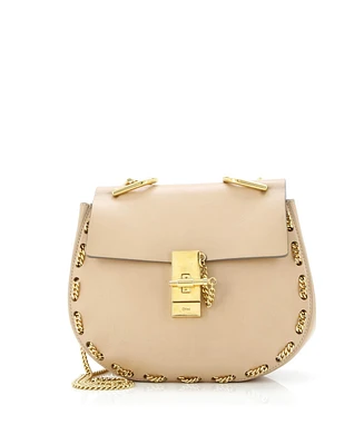 Pre-Owned Chloe Small Drew Crossbody Bag Chain Embellished Leather