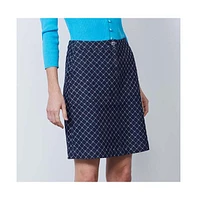 Etcetera Women's Fishnet Jacquard Denim Skirt Marseille
