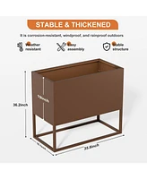 Large Metal Planter with Shelves