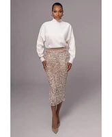 Jluxlabel Women's Sequin Midi Skirt