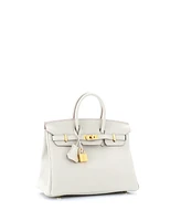 Pre-Owned Hermes Birkin Handbag Light Togo with Gold Hardware