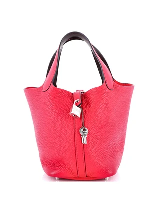 Pre-Owned Hermes Pm Eclat Picotin Lock Bag Clemence with Swift