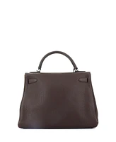 Pre-Owned HERMES Kelly Handbag Clemence with Palladium Hardware